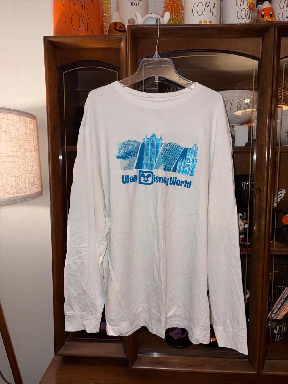 Unisex 4 Parks Embroidered Walt Disney World White & Blue Tee